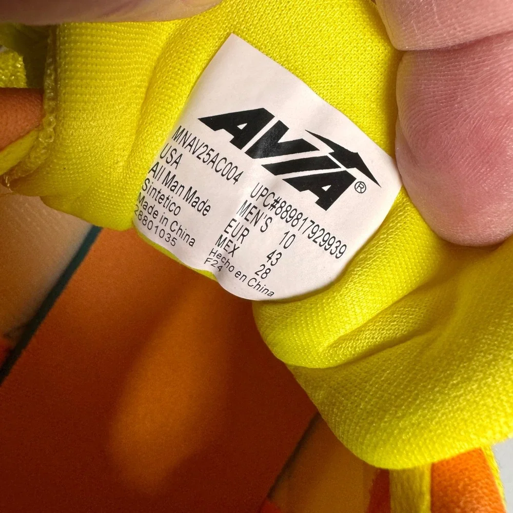 Avia Running Shoes Mens Size 10 Neon Yellow Orange Hypersonic Sneaker NEW